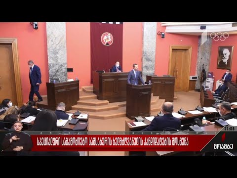 სპეციალური საგამოძიებო სამსახურის ხელმძღვანელის კანდიდატების მოსმენა